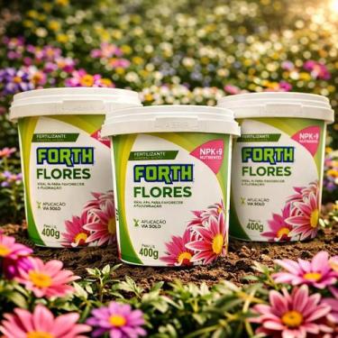 Imagem de 3 Fertilizante Adubo Forth Flores 400g - Ideal para Floração - Forth J