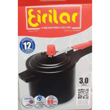 Imagem de Panela de pressão 3 litros fechamento interno cor preta marca eirilar.