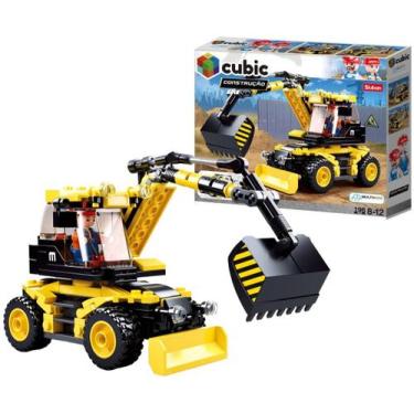 Imagem de Escavadeira 2 em 1 Cubic Construção Kit Blocos de Montar Com 196 Peças