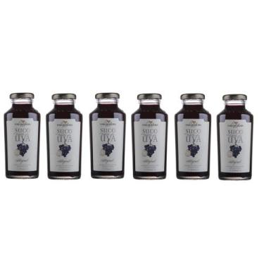 Imagem de Kit 6 Un Suco de Uva Tinto Integral Casa Madeira 250 ml