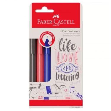 Imagem de Caneta hidrográfica Fine Pen com 3 unidades FPB/ES3NZF - Faber-Castell