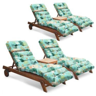 Imagem de Conjunto de almofadas para espreguiçadeira externa Tycdiose 189x56x12 
