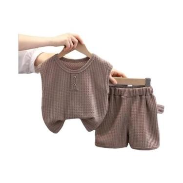 Imagem de Conjunto De Verão Coreano Para Crianças, Colete Sem Mangas, Shorts, Co
