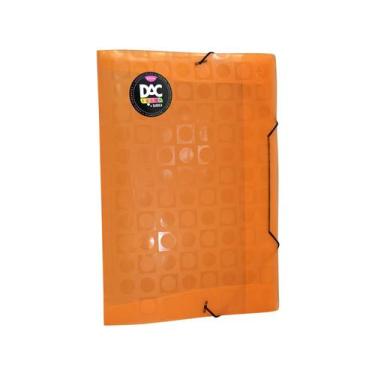 Imagem de Pasta Ofício Laranja Para Armazenar Documentos Com Aba Elástico - Dac