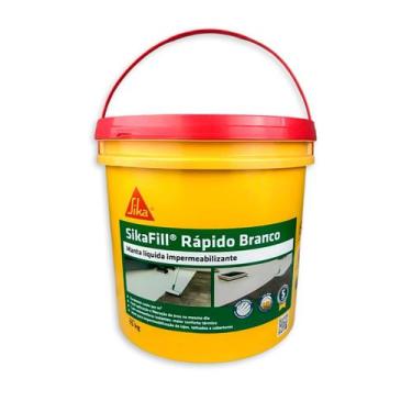 Imagem de Manta Líquida Impermeabilizante Sikafill Rápido Branco 15L Sika Fosco 