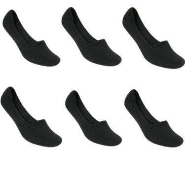Imagem de Kit 6 Pares Meia Sapatilha Invisível Masculina Selene 8760, 39-42, Pre
