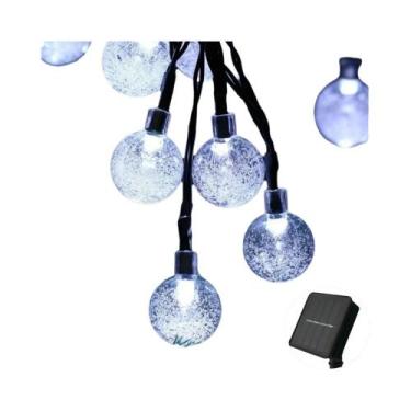 Imagem de 100 Luzes De Cordão LED Solares Para Exterior, Impermeáveis, 12M, Deco