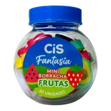 Imagem de Mini Borrachas Cis Frutinhas Pote 20 Unidades Frutas