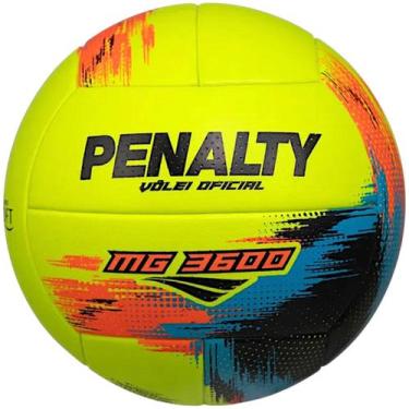 Imagem de Bola Volei Esportiva Jogo Treino Penalty Mg 3600 Xxv, Amarelo, Laranja