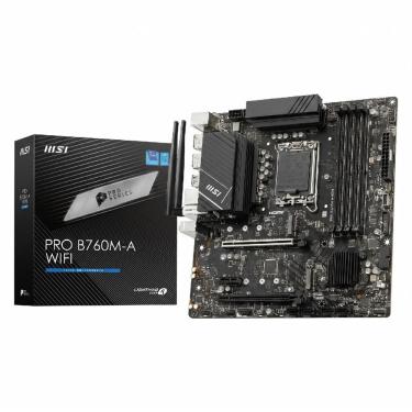 Imagem de Placa Mãe MSI PRO B760M-A - LGA 1700 - DDR5 - Chipset Intel B760 - USB 3.2 - Slot M.2 - Micro ATX