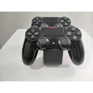 Imagem de Suporte para 2 Controles PS4 Organizador Gamer Impressão 3D Preto Fosc