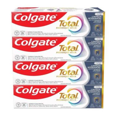 Imagem de Pack Creme Dental Colgate Total Prevenção Ativa Limpeza Interdental 4 