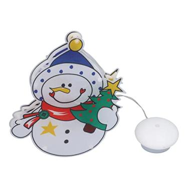 Imagem de Lâmpada pendente de copo de Natal de LED, boneco de neve de Natal reutilizável multiuso lâmpada LED de janela flexível para barra para árvore de Natal