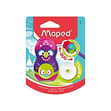 Imagem de Apontador com Borracha, Maped, Loopy Totem com refil, 49130, Cores Sortidas