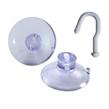 Imagem de 20 Ventosas 40mm 4cm Silicone P/Vidro Acrílico PVC C/Gancho