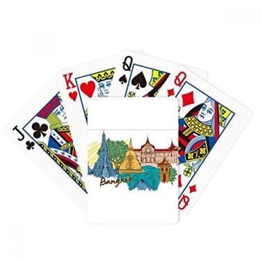 Imagem de DIYthinker Baralho de pôquer em aquarela Tailândia Bangkok presente de jogo de mesa