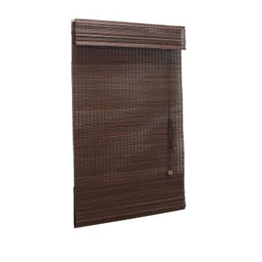 Imagem de Persiana Bambu Romana Tabaco 140 (L) X 160 (A) cm Cortina Madeira Roman Shade C/ Bandô 1,40 x 1,60