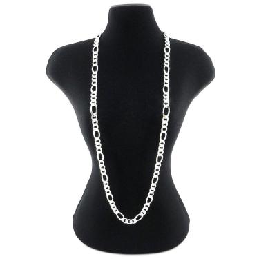 Imagem de Corrente Masculina 70Cm 7Mm Largura Folheada Prata Cr237