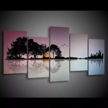 Imagem de Quadro Decorativo 129x63 Salaquarto Ilha Violão