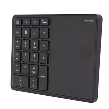 Imagem de Hilitand Teclado numérico com touchpad, Bluetooth e sem fio 2,4G, 22 teclas 500 mAh teclado numérico recarregável, para Win, iOS, Android e OS X (preto)