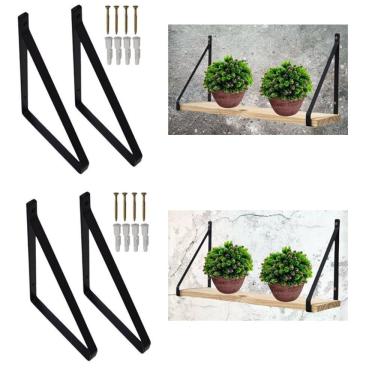Imagem de Suporte De Prateleiras Flutuantes Rustico 15 Cm 4 Pçs