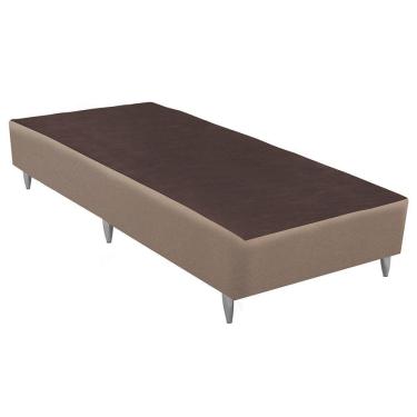 Imagem de Base Sommier Linho Solteiro 88x188x30cm Ortobom Bege