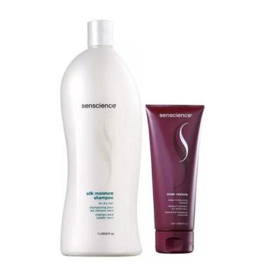 Imagem de Senscience Silk Moisture Shampoo 1L+Máscara Inner Restore Deep Moistur