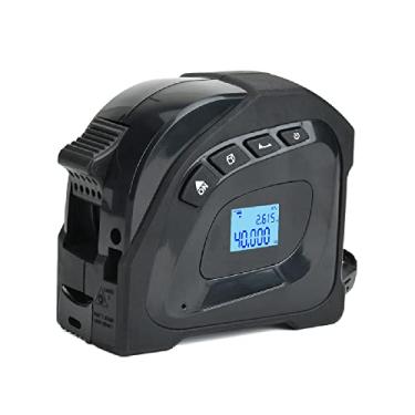 Imagem de Wemay Telêmetro a 2 em 1 5m fita métrica Régua Display LCD com luz de fundo Medidor de distância Dispositivo de medição de construção Área Volumes Equipamento de levantamento