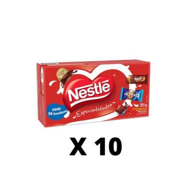 Imagem de Caixa De Bombom Especialidades Nestlé 251Gr - Kit Com 10 - Nestle