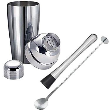 Imagem de Kit Bar Coqueteleira Colher Socador Macerador Drink Inox