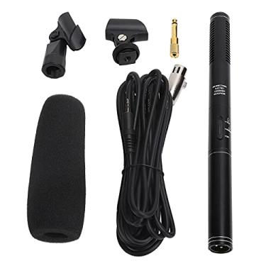Imagem de Microfone de Gravação, Mini Microfone Portátil Sinal Estável para Celebrações ao Ar Livre para Entrevistas em Reuniões de Grande Escala(Black 28cm)