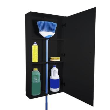 Imagem de Armário Lavanderia Preto Em Mdf