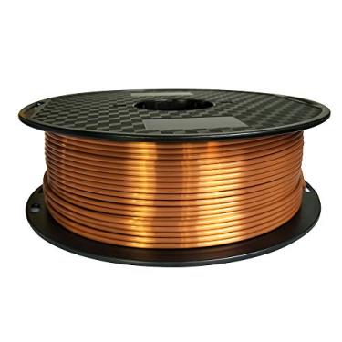 Imagem de Filamento brilhante para impressora 3D de cobre de seda PLA 2,85 mm, cor metálica metálica, filamento gradiente 1 kg (2,2 lbs) carretel 3D material de impressão PLA metal sedoso como cobre vermelho