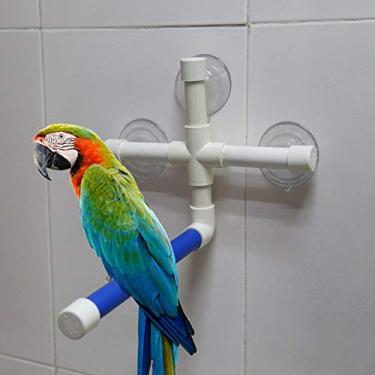 Imagem de Pássaro Chuveiro Perches Suceira Copa Papagaios Chuveiro Janela Banho Banheiro Parede Pé Brinquedo para tentilhões Canários Budgies Calopsitas Calopsitas