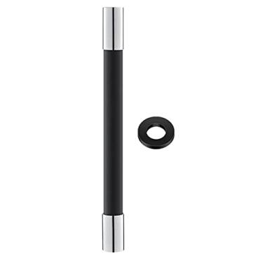 Imagem de WeiLaiKeQi Tubo de extensão de torneira universal multifuncional ajustável à prova de respingos conector flexível mangueira de água, preto 50 cm