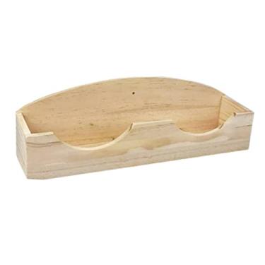 Imagem de Alimentador de madeira durável, acessórios manjedoura tigela de hamster suporte de funciones armazenamento