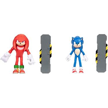 Imagem de SONIC THE HEDGEHOG Sonic 2 Movie 4" Action Figure 2 Pack - Sonic & Knuckles, Red