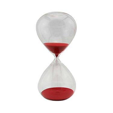 Imagem de Ampulheta Clear Glass Vermelha 90 minutos em Vidro - Urban - 30x16 cm