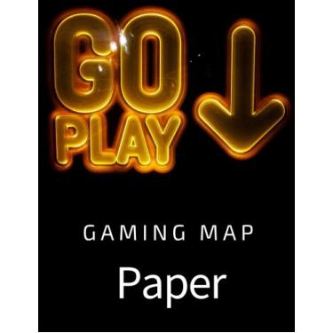 Imagem de Papel de mapa para jogos: papel quadriculado hexagonal de 2,5 cm hexágonos grandes: caderno de papel quadriculado de 21,5 cm x 28 cm hexágonos de 2,5 cm para jogos de mesa de RPG de fantasia... (1 polegada) com laterais de 1,27 cm