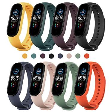 Imagem de PIXESTT 8 peças de alças para Mi Band 6/Mi Band 5, pulseira ajustável de silicone antiperda para Xiaomi Mi Band 5/Amazfit Band 5
