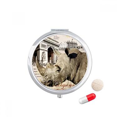 Imagem de Caixa de comprimidos francesa Paris estilo europeu para guardar remédios