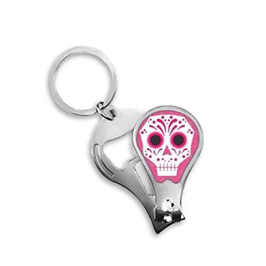 Imagem de Chaveiro com olhos rosa caveira cultura nacional do México, ilustração, cortador de unhas e cortador de unhas