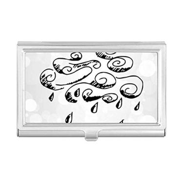 Imagem de Capa para cartão de visita com estampa de chuva nublada à mão