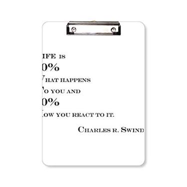 Imagem de What is Life Quote Prancheta Pasta Bloco de Escrita Placa de Apoio A4