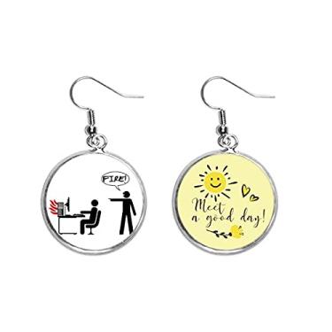 Imagem de Brinco de flor de sol para mesa de trabalho em computador de fogo, presente moderno