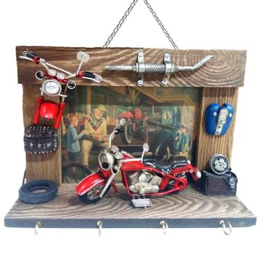 Imagem de Porta Chaves Motocicleta Vermelho