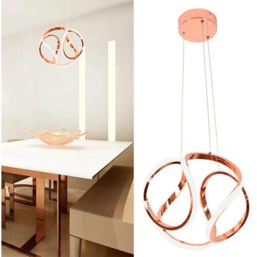 Imagem de Lustre Pendente Design Moderno Iluminaçao Luxo Casa Restaurante Bar Rustico Sala Quarto...