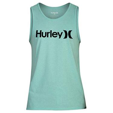 Imagem de Hurley Camiseta regata masculina One & Only gráfica, torção tropical/urze/(preta), M, Torção tropical/mescla/(preto), M