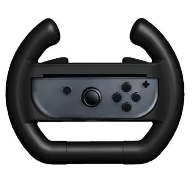 Imagem de Nintendo Switch volante, [2 unidades] Manipulação de jogo de corrida para controle de controle de controle de joy-con Nintendo Switch - BELLA NET