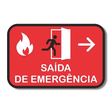 Imagem de Placa de Sinalização Aviso Saída de Emergência 20x13 cm